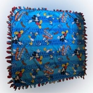 Disney Mickey Mouse Blue and Red Throw Blanket